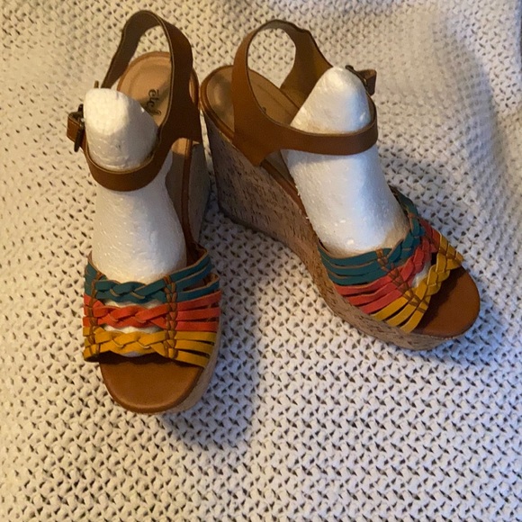 Etc. Rue 21 Spring Wedge Sandal- Women’s Size 10 NWOT - Picture 2 of 6